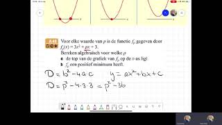 V4 wisB 1.3 theorie A Discriminanten met een parameter met opgave 40