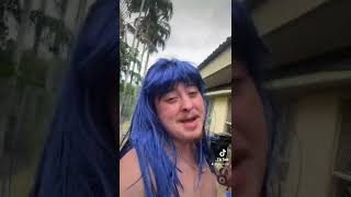 Aunty sink having a chug