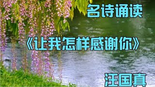 名诗诵读《让我怎样感谢你》作者：汪国真