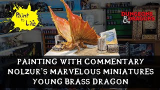 How to paint a Nolzur's Marvelous Miniatures Young Brass Dragon D\u0026D – with step by step commentary.