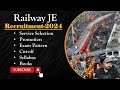 RRB JE Recruitment 2024 I Service Selection I Promotion I Exam Pattern I Cut-off I Syllabus I Books