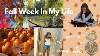 Fall Week In My Life: Fall baking, thrifting studying, coffee shops, my workouts, recipes