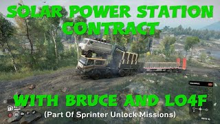 SnowRunner Solar Power Station Contract With Bruce And Lo4f (Part Of Sprinter Unlock Missions)