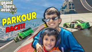 GTA 5 Online - Crazy Car Parkour Race With Kunali 😍