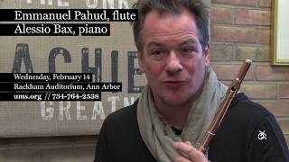 Interview: Emmanuel Pahud, flute // Performance in Ann Arbor,  Feb. 14, 2018 | UMS presents