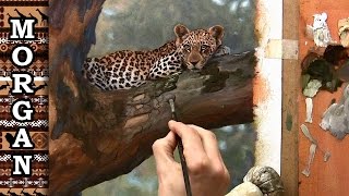 How to paint big cats - leopard  - wildlife art Jason Morgan