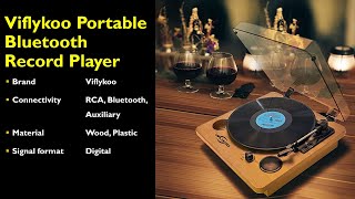 VIFLYKOO Bluetooth Portable Vinyl Turntable | VIFLYKOO Record Player Review