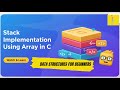 Stack Implementation Using Array in C | Push, Pop, Peek Explained
