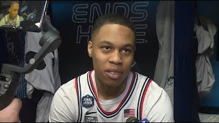 UConn's Jordan Hawkins reacts to Final Four win over Miami | Full Interview