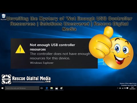 [FIXED] – ‘Not Enough USB Controller Resources’ Error | Solutions Uncovered | Rescue Digital Media