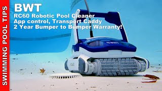 BWT RC60 Robotic Pool Cleaner - App Control, Transport Caddy \u0026 Amazing 4D Fine Filtration!