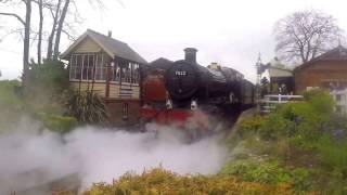 Foxcote Manor steaming out of Tenterden Town station . just WOW