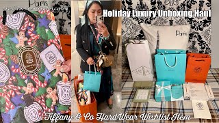 Holiday Luxury Unboxing Haul Ft. Tiffany \u0026 Co HardWear Wishlist Item, Hermes, Diptyque \u0026 VCA| ℳ.ℳ ♛