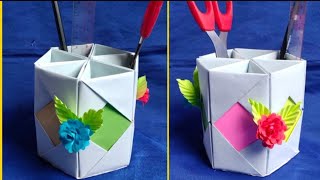 How to make a paper vase \\Simple paper vase craft \\ DIY \\CRAFTS IDEA \\របៀបបត់ថូផ្កាងាយៗ