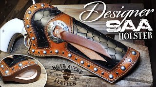 Designing \u0026 Making a Leather .45 Peacemaker Holster ASMR Leathercraft