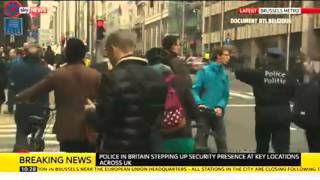 Rescuers At Metro Station After Bomb In Brussels