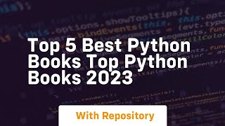 Top 5 best python books top python books 2023
