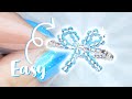 How to make a Bow/Ribbon Ring 🎀 Easy Beaded Jewelry Tutorial