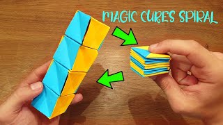 How to make Paper MAGIC CUBES SPIRAL | Origami Paper Toy| Abir Hossain Himel