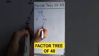 FACTOR tree of 48 #factors #factortree