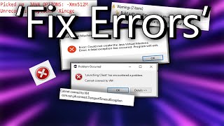 How to edit Minecraft MCP and fix ALL errors (-Xincgc, JVM Machine, Socket Closed) - ALL VERSIONS