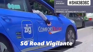 18nov2022 ang mo kio ave 8 #SHA3036C ComfortDelGro Taxi hyundai ioniq driver smoking in the taxi