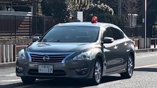 覆面パトカー　日産ティアナ　緊急走行シーン！