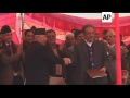 maoist leader at ceremony to install monitors of frm maoist fighters