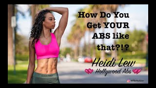 HOW DO YOU GET YOUR ABS LIKE THAT?!? 10 MINS. AB WORKOUTS Heidi Lew: Hollywood Abs Eps 1