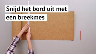 Lijm een kurken prikbord in je keuken