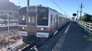 【逆光】211系LL18+313系東山北駅発車