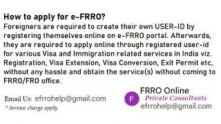 How to apply for e-FRRO?