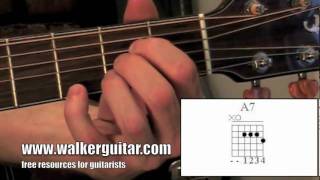 Chords - A Dominant 7 (guitar lesson + TAB)