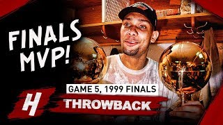 Sophomore Tim Duncan Full Game 5 Highlights vs Knicks (1999 NBA Finals) - 31 Pts, FINALS MVP!