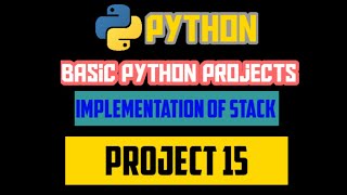 Implementation of stack project in python 🔥 // basic python #coding #python