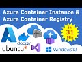 How to create azure container registry | How to create azure container instance | Azure ACI Tutorial