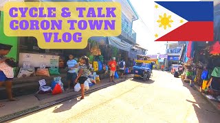 Cycle & talk Vlog - Stadtrundfahrt durch Coron town auf dem Fahrrad, Philippinen 🇵🇭