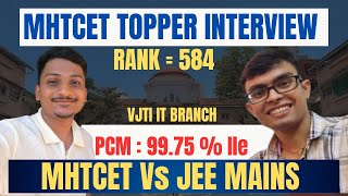 How to Score 99+ percentaile In MHTCET 2025 By Ranker 584 (99.75 %ile) | Mhtcet Tips By Parth |