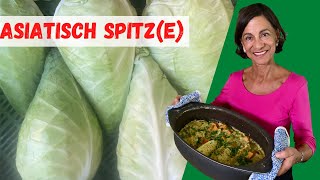 Asiatisch Spitz(e) | gegarter Spitzkohl aus dem Ofen