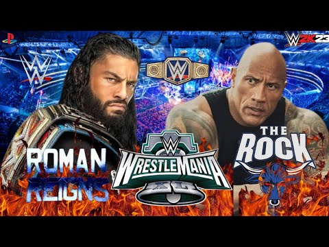 WWE 2K24 The Rock Vs Roman Reigns WrestleMania 40 2024 Full Match ...