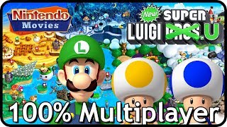 New Super Luigi U - Full Game (All Worlds, 100% 3 Player Walkthrough)