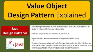 Value Object Design Pattern Explained