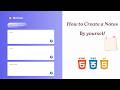 Build a Notes App with HTML, CSS & JavaScript (Using LocalStorage!) 📝✨