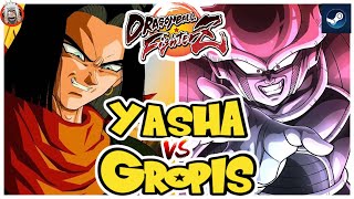 DBFZ Yasha vs Gropis (GogetaSSB, Vegito, A17) vs (Frieza, Cell, Baby2) 1.38