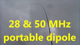 A 28 and 50 MHz portable dipole