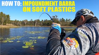 How to Catch Impoundment Barramundi on Soft Plastics - Weedless Rigging