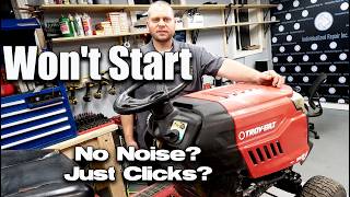 Riding Mower Won't Start Won't Crank Or Do Anything No Clicking No Noises Full Diagnosis \u0026 Repair