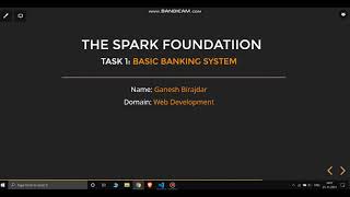 Web Development Task 1 : Basic Banking System #TSF #GRIPNOV21
