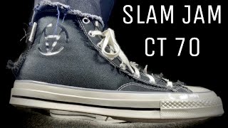 CT70のコラボモデルが最高すぎる【スニーカーレビュー】CONVERSE × SLAM JAM CHUCK 70 HIGH “BLACK”【review \u0026 on feet】