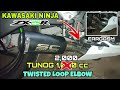 INSTALLING TWISTED LOOP ELBOW WITH SC PROJECT OPEN PIPE TO NINJA ZX-25R - Full Video and Sound Test